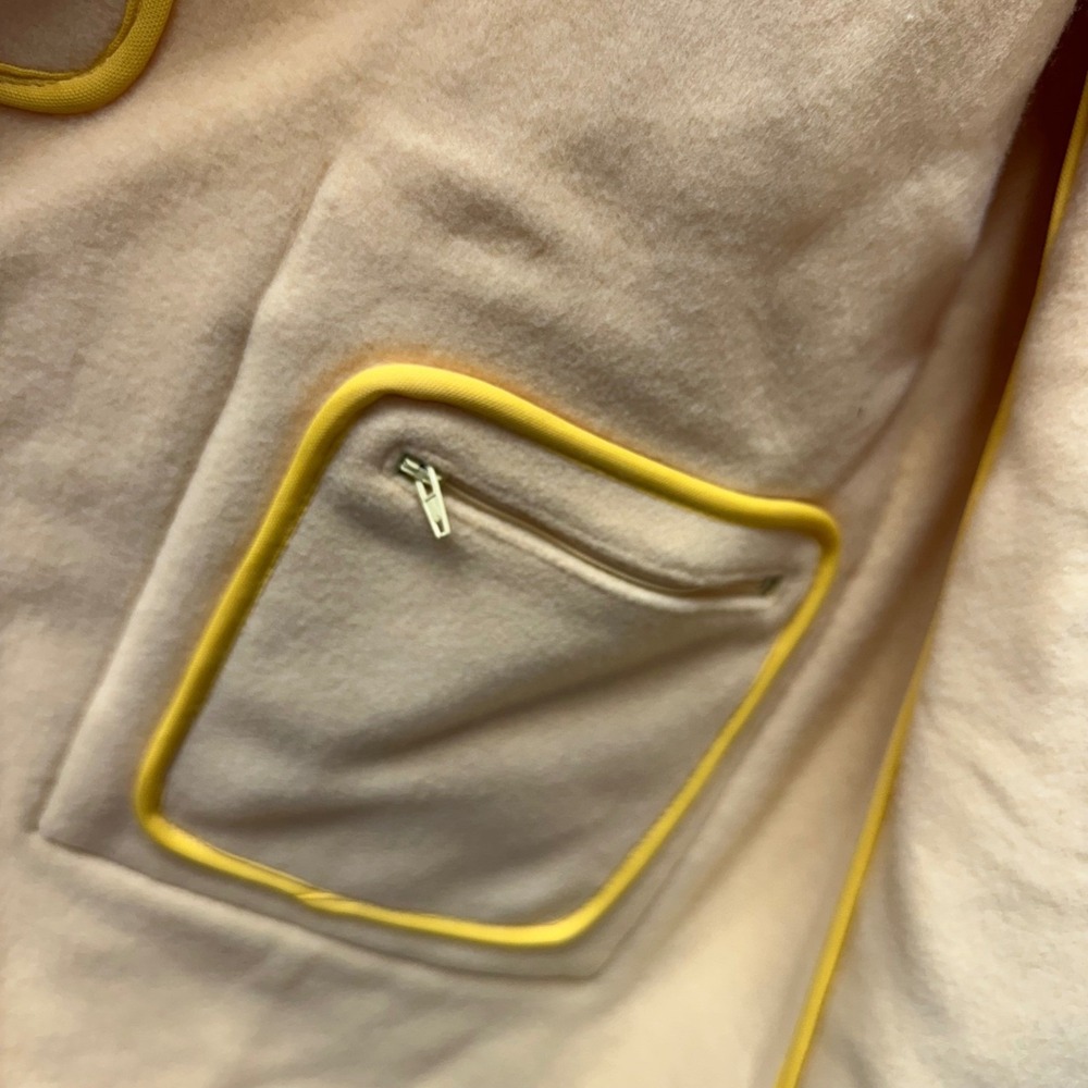 John Partridge Men's Long Duffle Coat Yellow Wool Toggle Made in England Size 44 - Picture 11 of 15